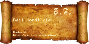 Beil Honória névjegykártya